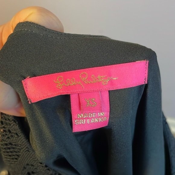 Lilly Pulitzer LIANA TOP IN COCONUT JELLYFISH CRITTER CROCHET Black size XS - Picture 4 of 16